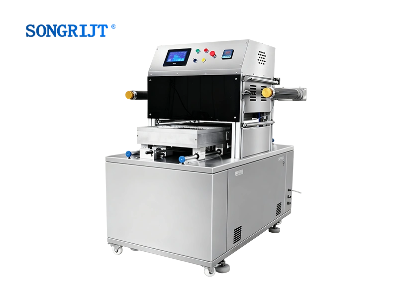 Automatic Dual-Lane Continuous Vacuum Chamber Modified Atmosphere Packaging Machine